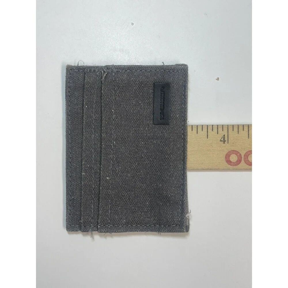 TO THE MARKET Gray Camo Denim Card Holder Unisex New W/O Tag